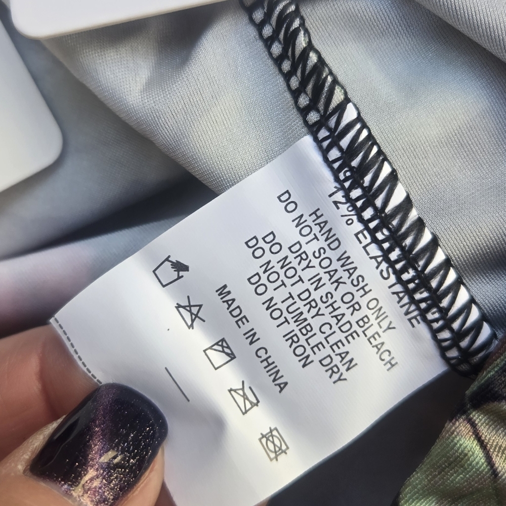FANII black Satin Floral Leggings - Picture 8 of 8